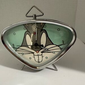 Bugs Bunny Retro Alarm Clock in Mint and Silver